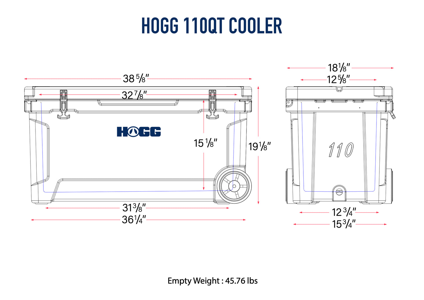 110QT HOGG COOLERS