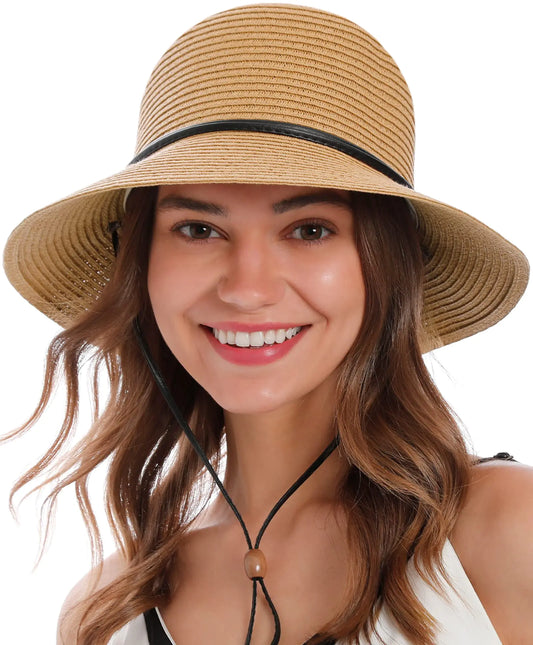 Simplicity Womens Sun Hat Womens Straw Hat Sun Protection Wide Brim Floppy Sun Hat for Women Lightweight Beach Hat Summer Hats Natural