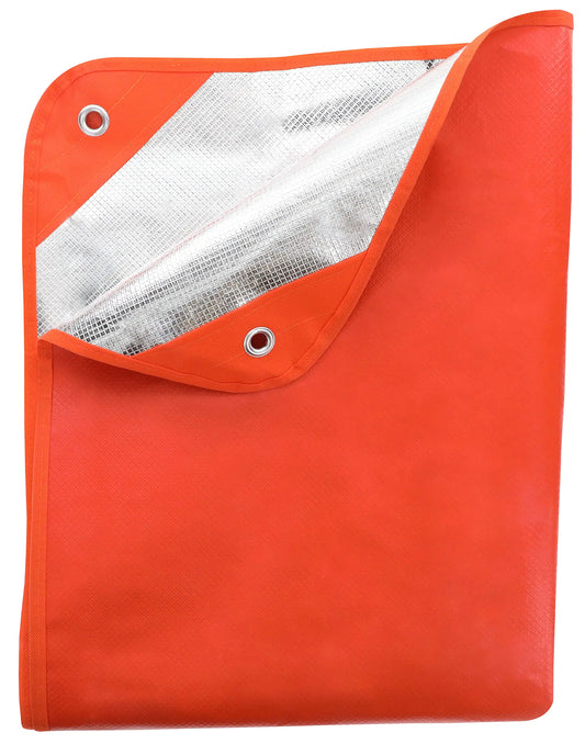 UST 20-PGR0010-08 Survival Blanket/Tarp 2.0 with Windproof and Waterproof Material for Emergency Camping Hiking and Outdoors Orange