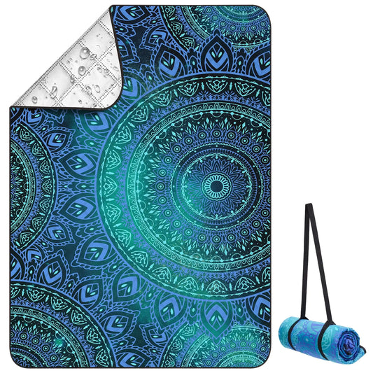 ICOSY Large Picnic Outdoor Blankets 78" x 59" Beach Camping Blanket Waterproof Sandproof Picnic Camping Mat Camping Gear Essentials