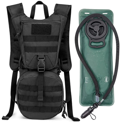G4Free Tactical Hydration Packs Helmet Water Backpacks with 3L BPA Free Bladder Kids Adults for Hiking Cycling Running Skiing Walking and Climbing(Black)