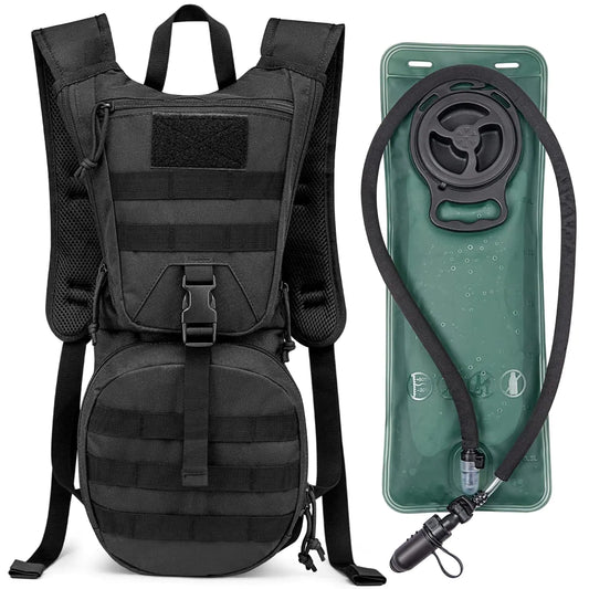 G4Free Tactical Hydration Packs Helmet Water Backpacks with 3L BPA Free Bladder Kids Adults for Hiking Cycling Running Skiing Walking and Climbing(Black)