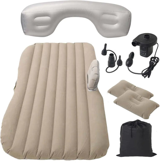 Japard Car Air Mattress for Back Seat Inflatable Thickend with Pump 2 Pillows 2 Cushions Carrying Bag Sleeping Bed for Universal SUV