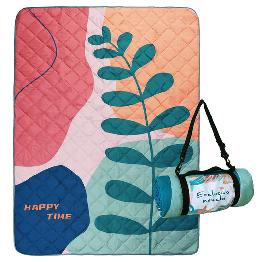 Exclusivo Mezcla Waterproof Picnic Blankets 3-Layer 60x80 INCH Large Sandproof Beach Blanket Foldable Outdoor Blanket for Camping on Grass Picnic Mat