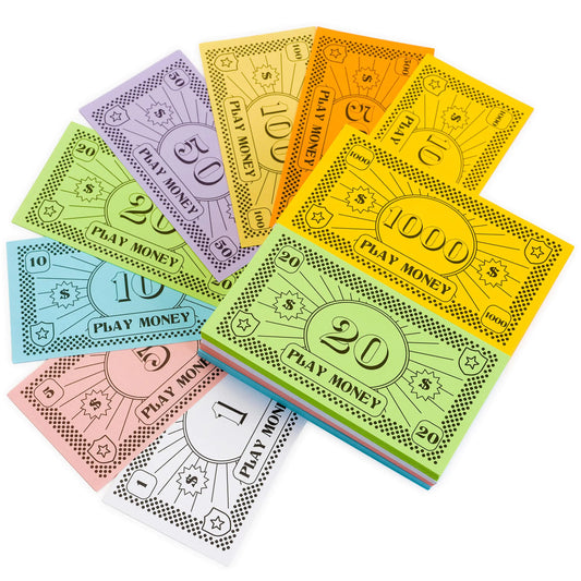 Apostrophe Games Play Money for Kids – 520Pcs Prop Money for Board Games – 8 Denominations in Educational and Fun – Great for Pretend Play Board Games Stocking Stuffer