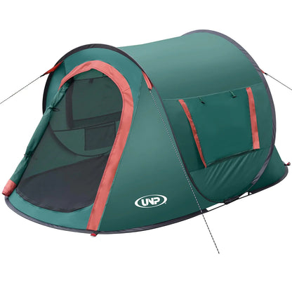 Pop up Tent2 Person Tent for CampingInstant Portable Beach TentEasy Pop-Up Shade Tents 2 Doors for Camping Hiking & Traveling with Carrying Bag