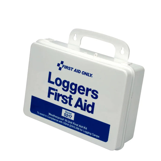 First Aid Only 5217 25-Person Weatherproof Plastic Forestry Loggers First Aid Kit 66 Pieces